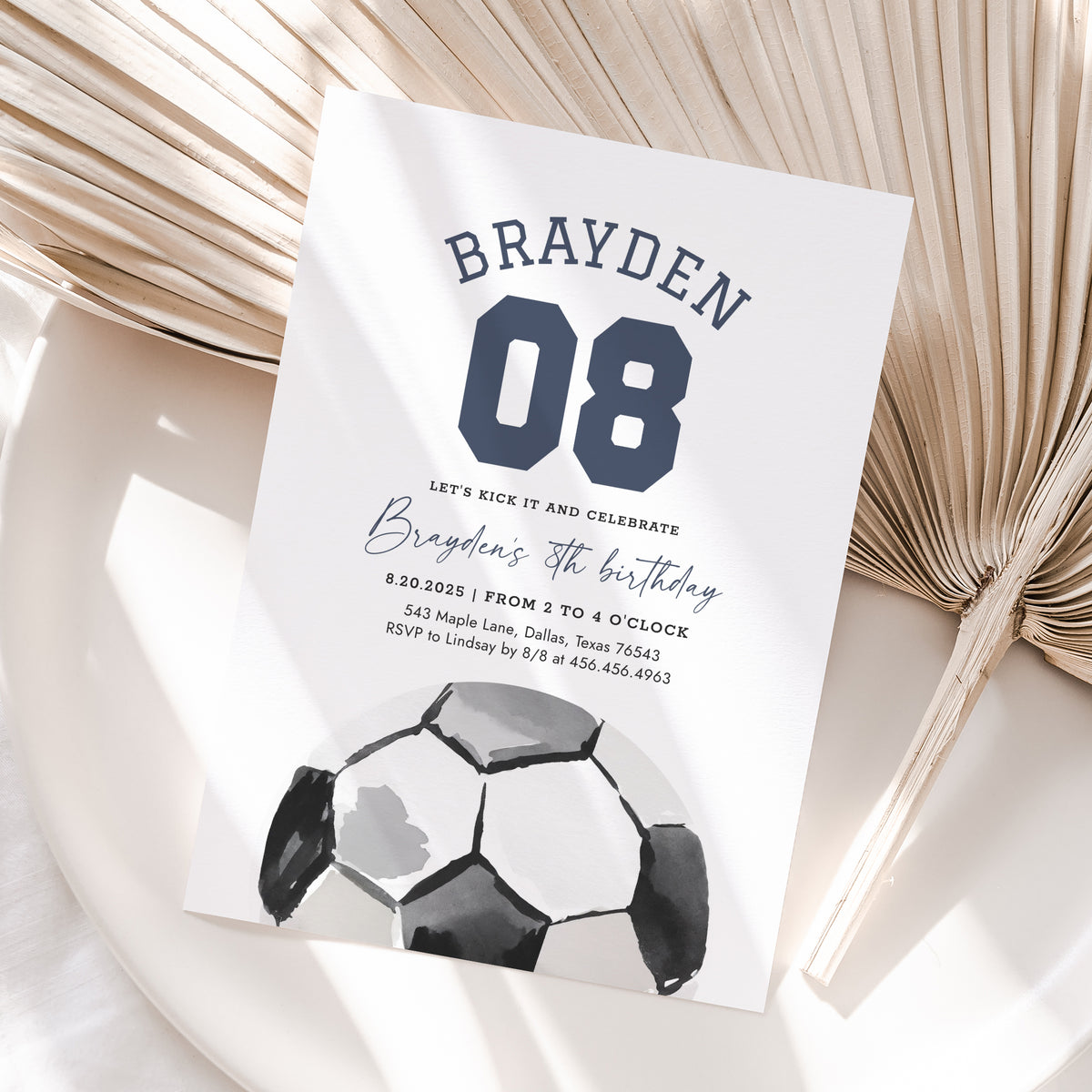 Soccer Birthday Invitation