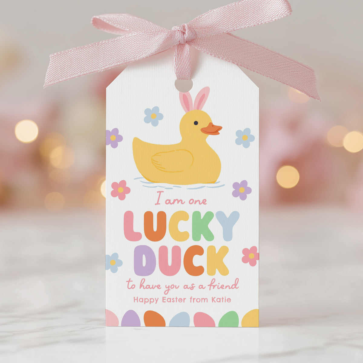 Lucky Duck Easter Tag