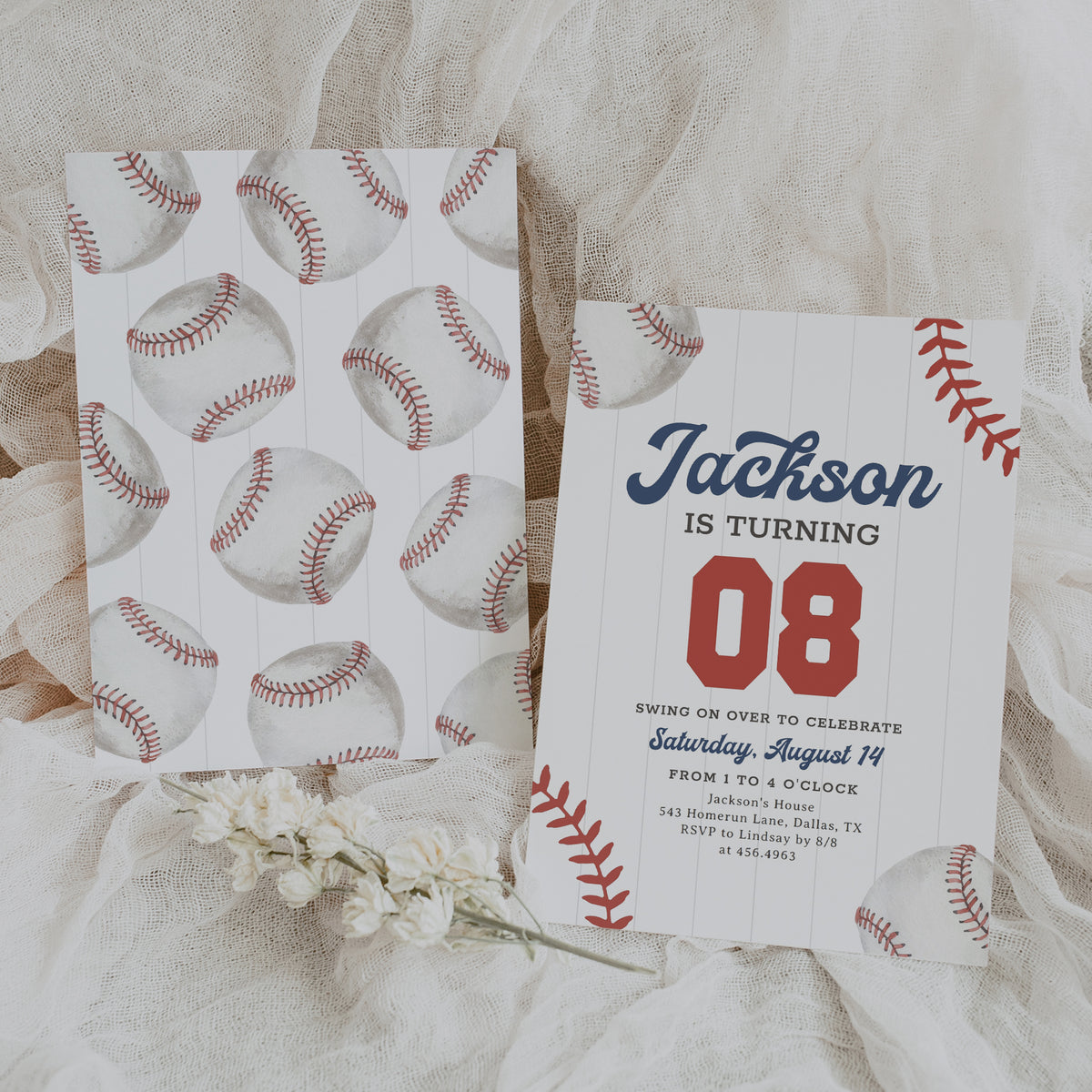 Baseball Birthday Invitation