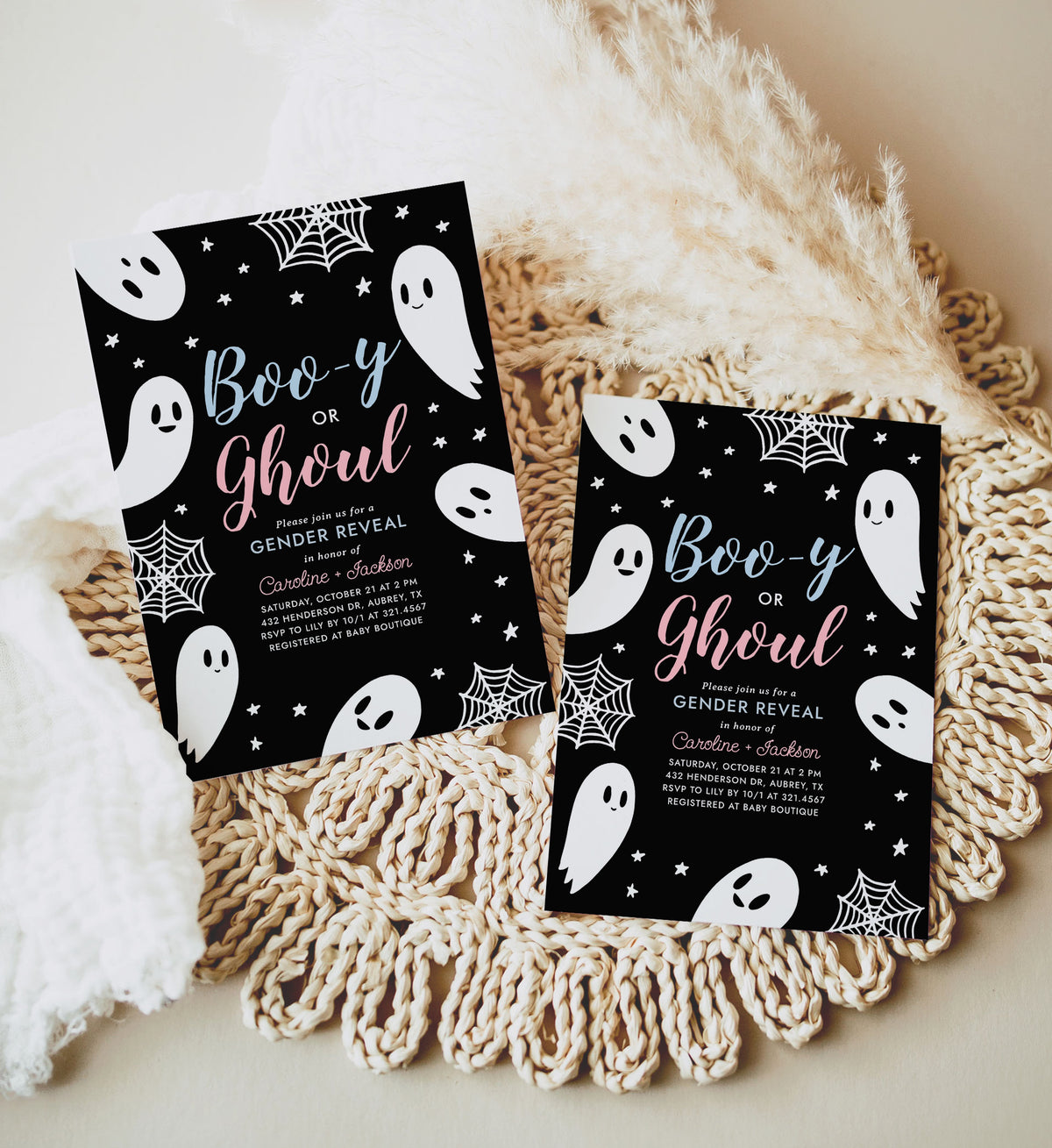 Ghost Gender Reveal Invitation Template