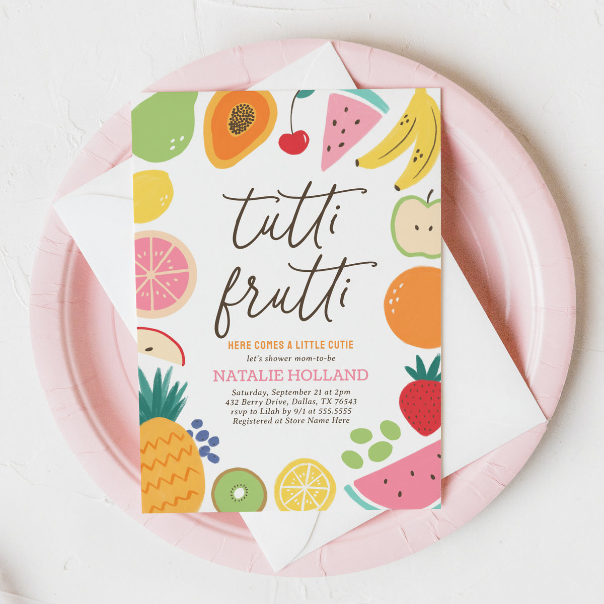 Fruit Baby Shower Invitation