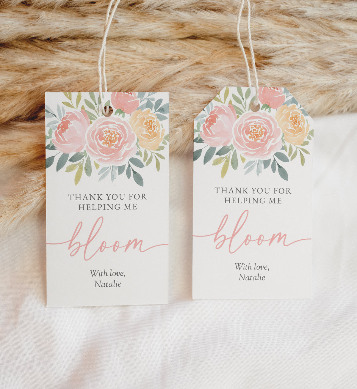 Bloom Floral Teacher Appreciation Tag Template