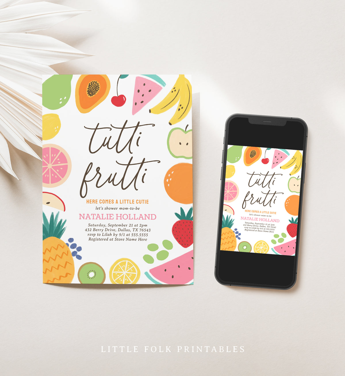 Fruit Baby Shower Invitation