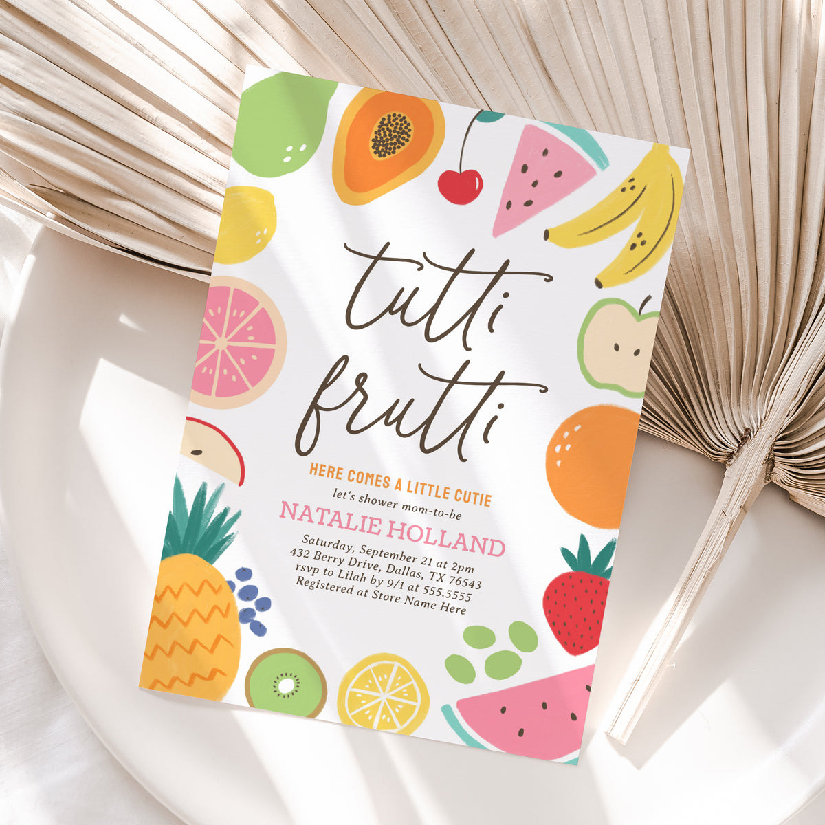 Fruit Baby Shower Invitation