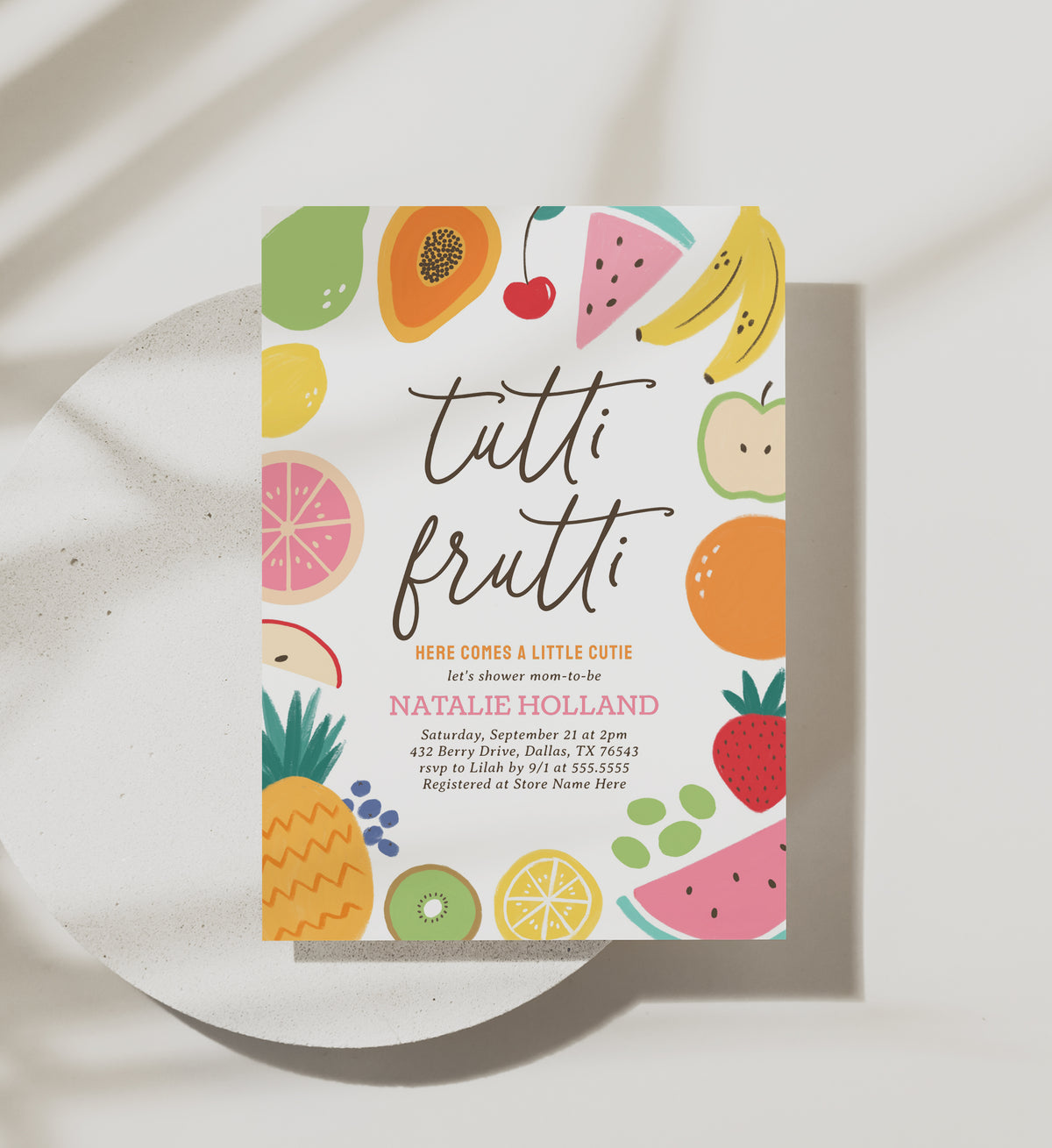 Fruit Baby Shower Invitation