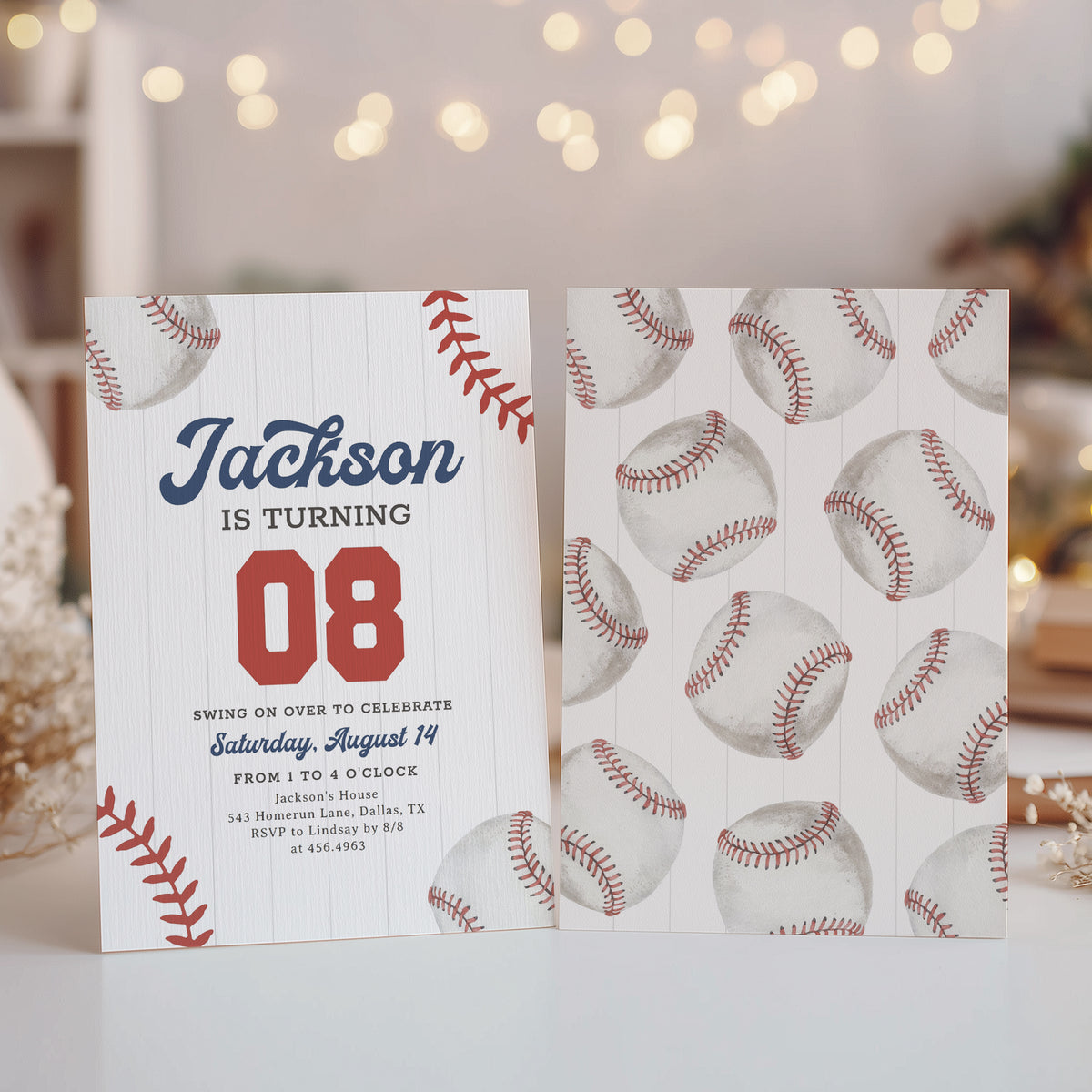 Baseball Birthday Invitation