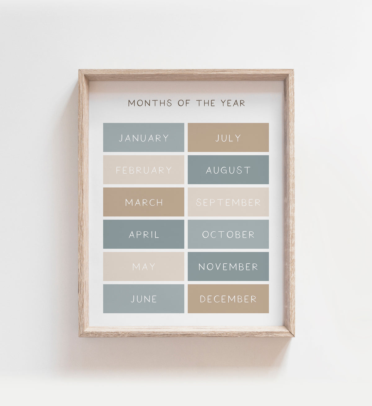 Months of the Year Print - BNCP