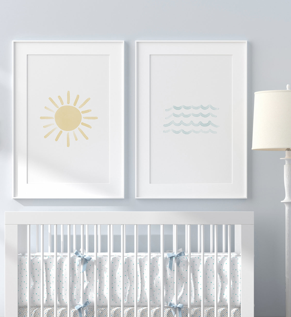 Sun and Waves Set of 2 Prints