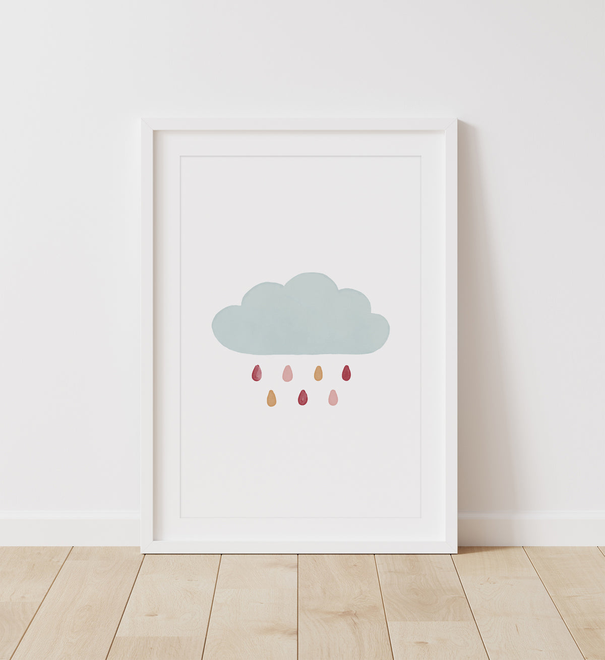 Rainbow, Cloud, and Sun Set of 3 Prints - Hot Pink