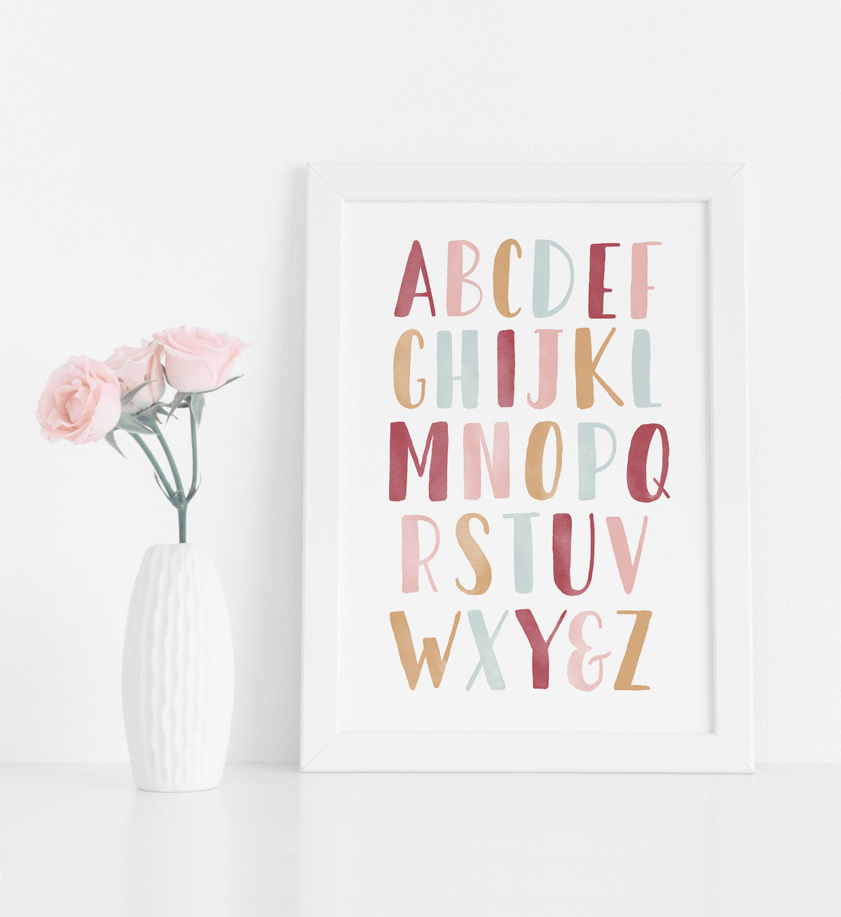 Alphabet Print - Hot Pink