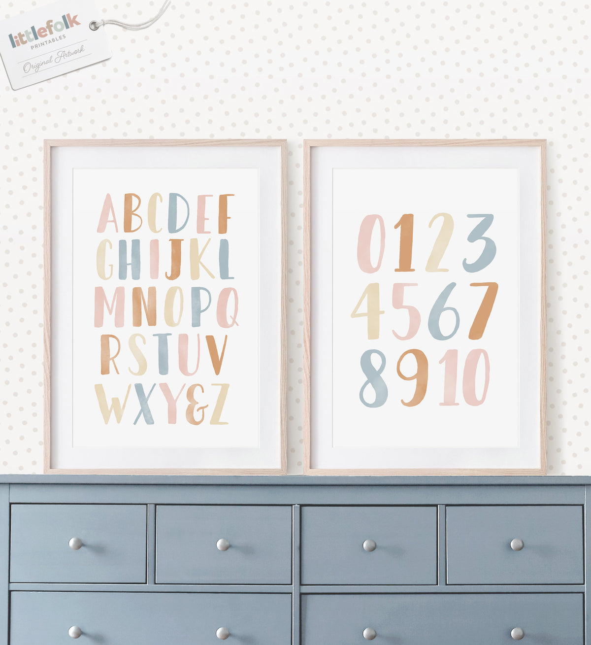 Alphabet and Numbers Set of 2 Prints - BHCP