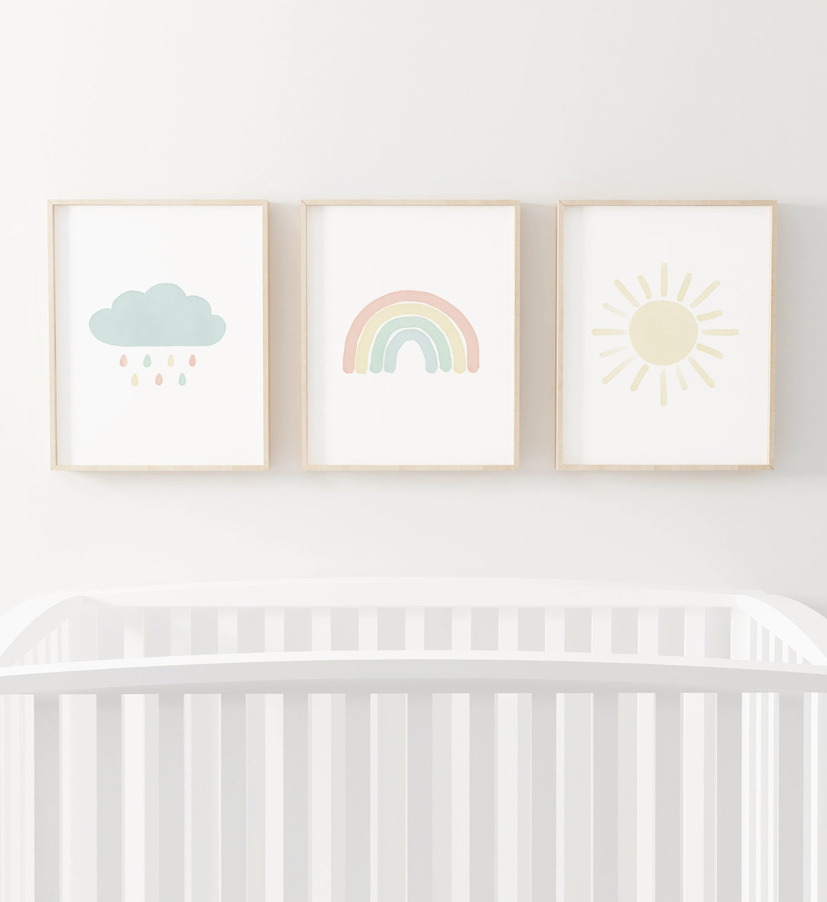 Rainbow, Cloud, and Sun Set of 3 Prints - LPCP