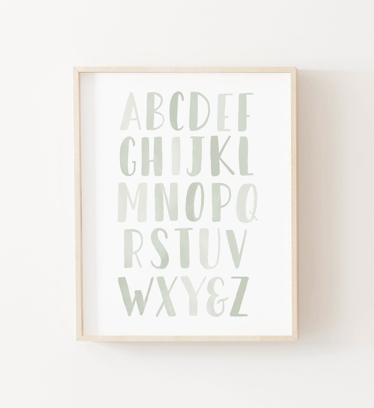 Alphabet Print - Mint