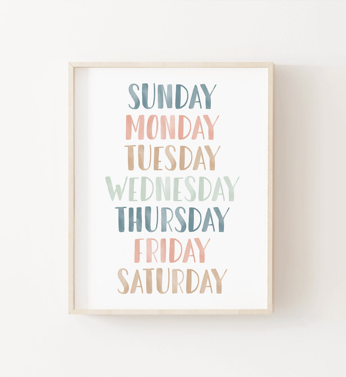 Days of the Week Print - MPCP