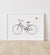 Bike with Flag Print - Gray