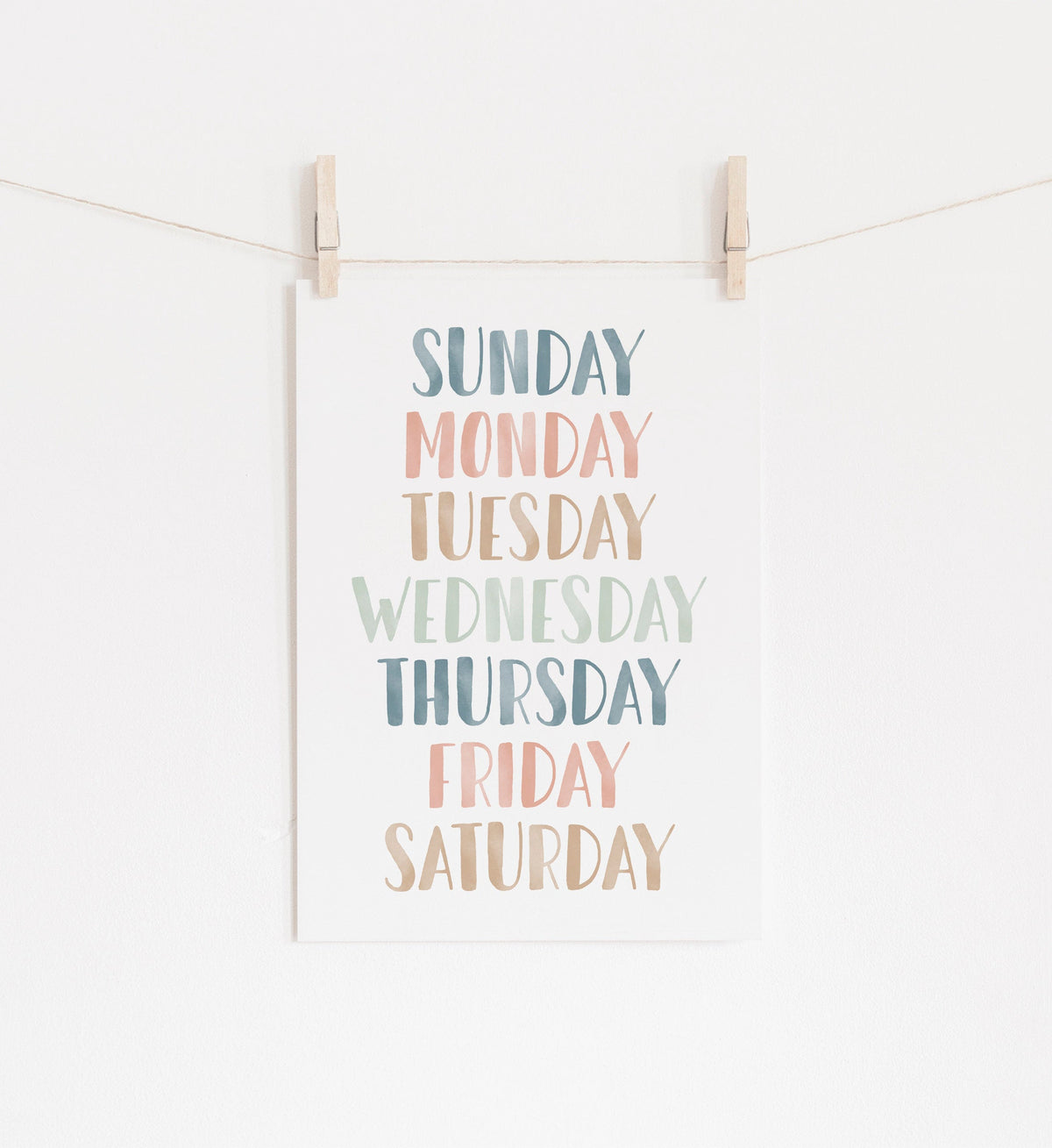 Days of the Week Print - MPCP