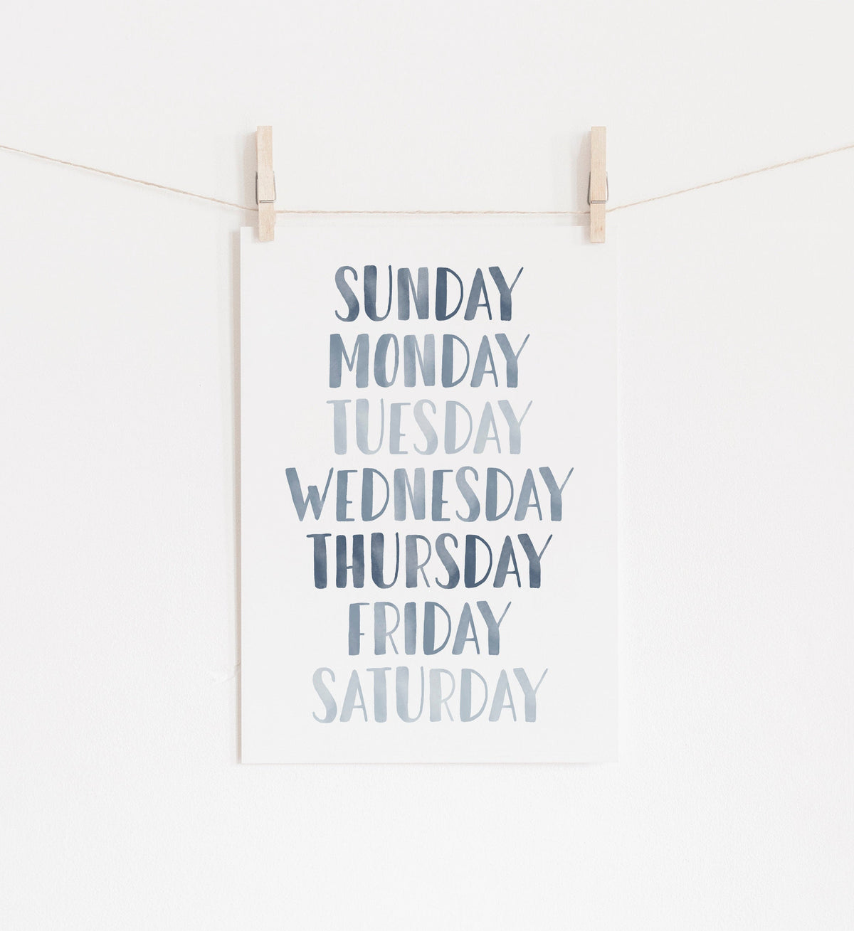 Days of the Week Print - NBCP