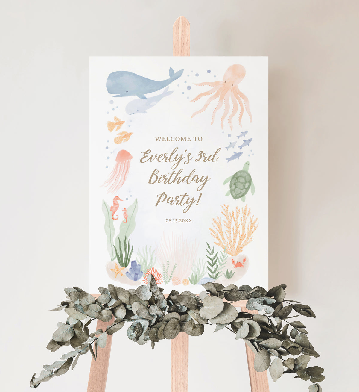 Under the Sea Birthday Party Welcome Sign No. 2