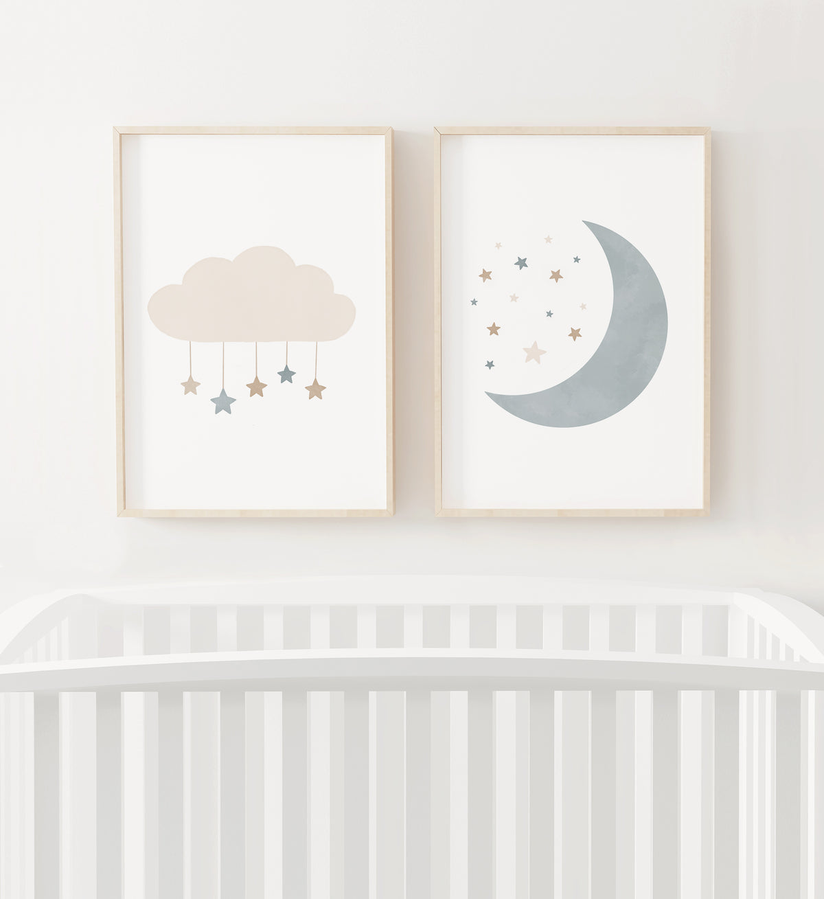 Cloud and Moon Set of 2 Prints - BNCP
