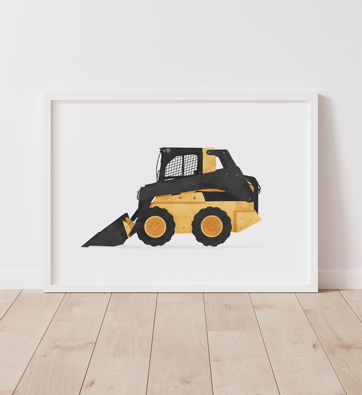 Skid Steer Horizontal Print - Yellow