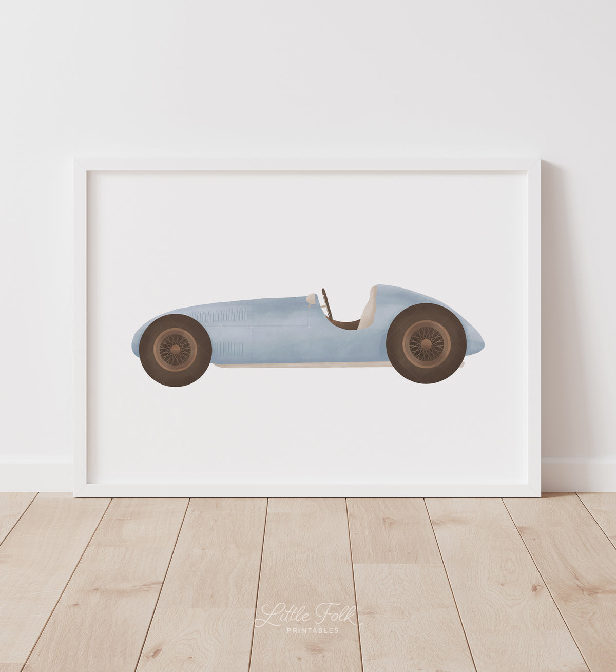 Race Car Print - Blue