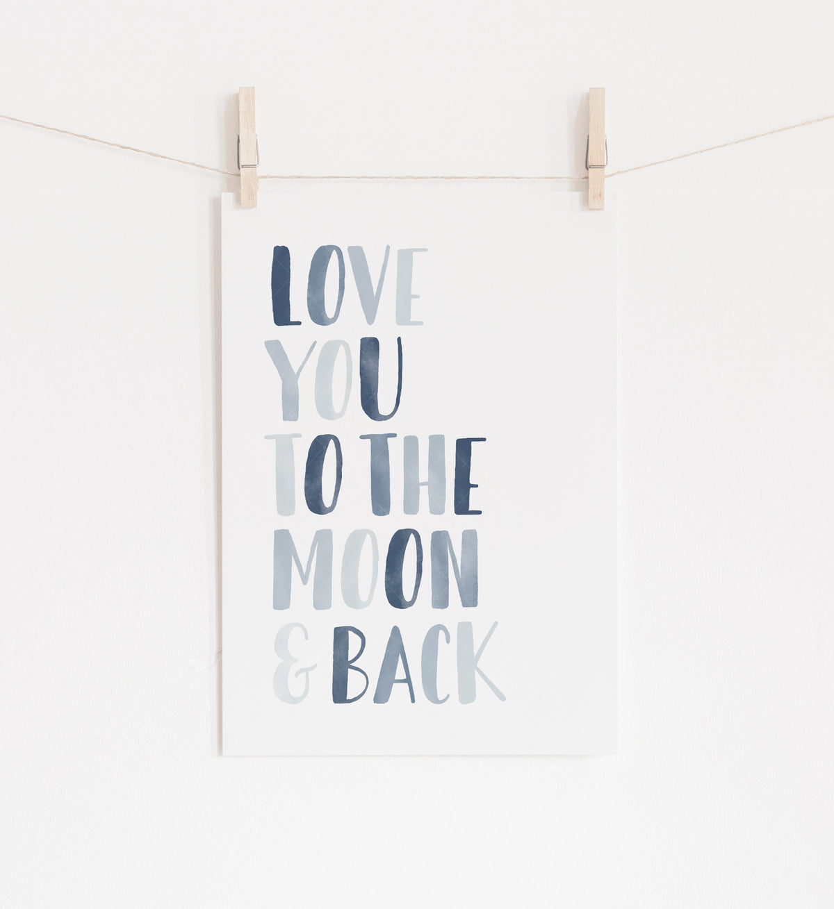 Love You to the Moon and Back Print - NBCP