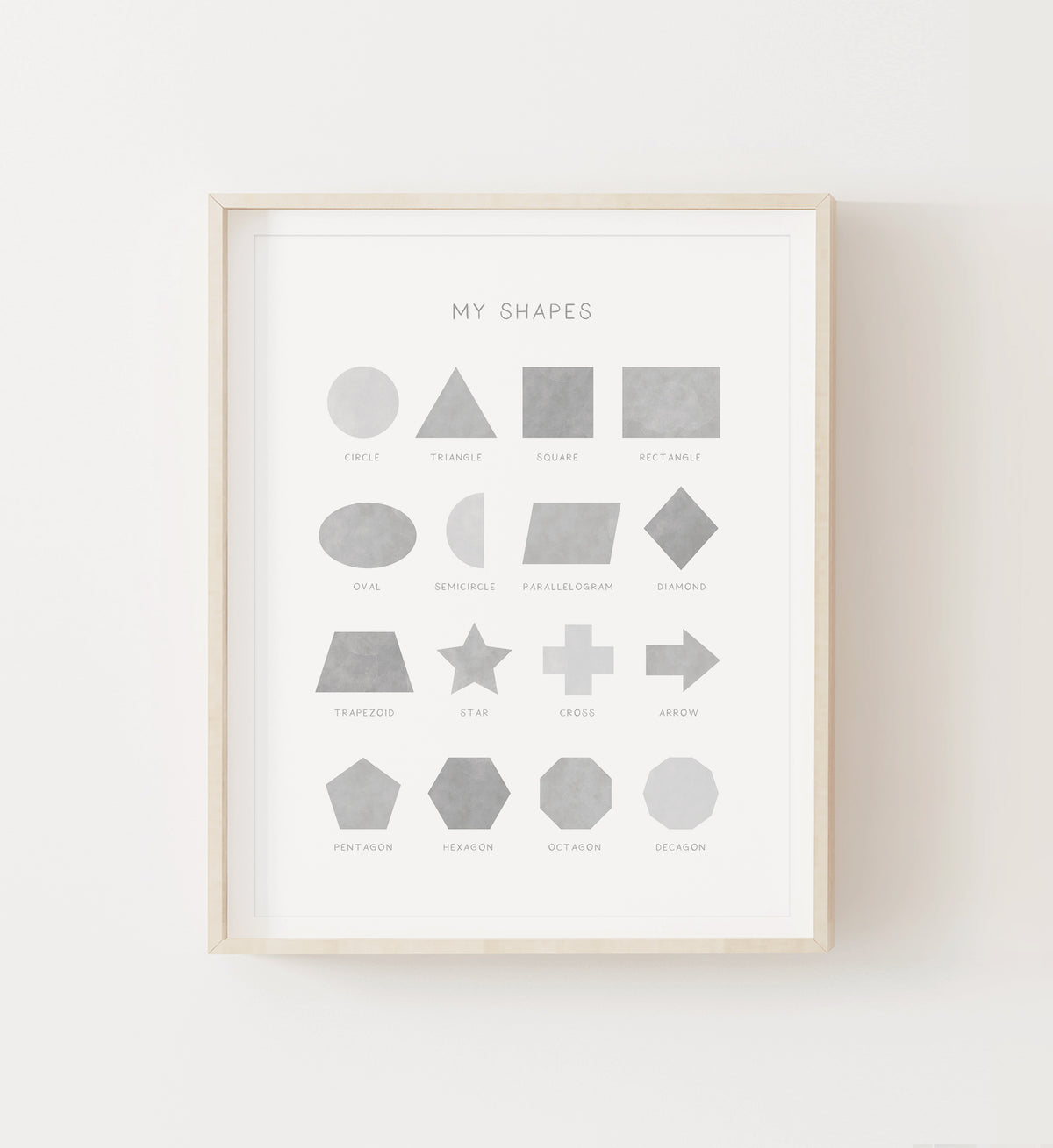Shapes Print - Gray