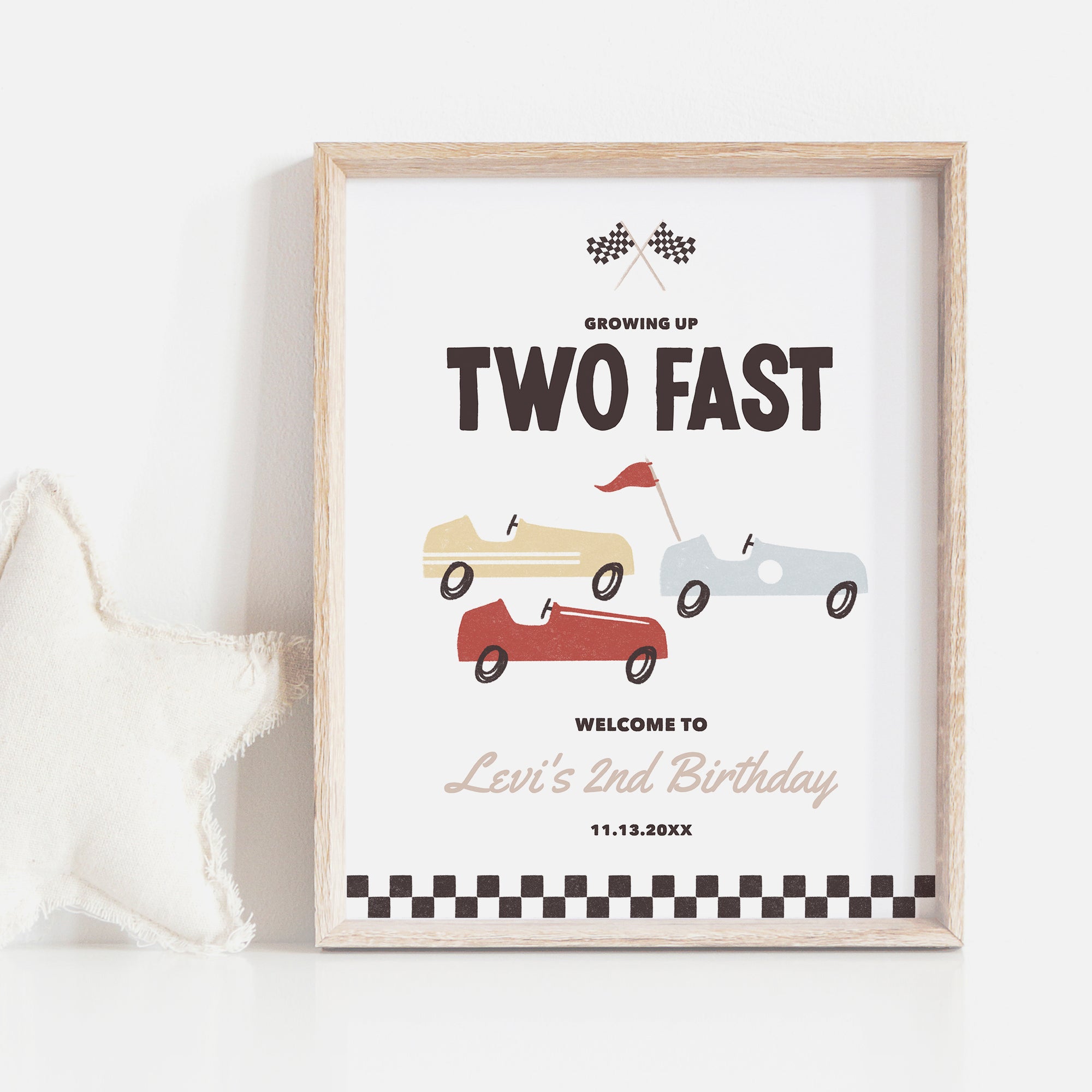 Race Car Birthday Party Welcome Sign