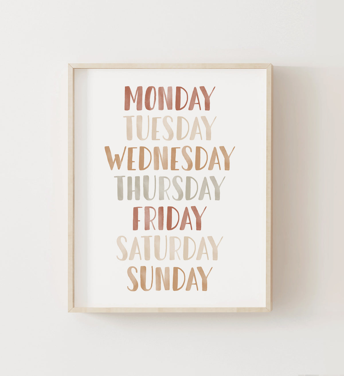 Days of the Week Print - TCCP