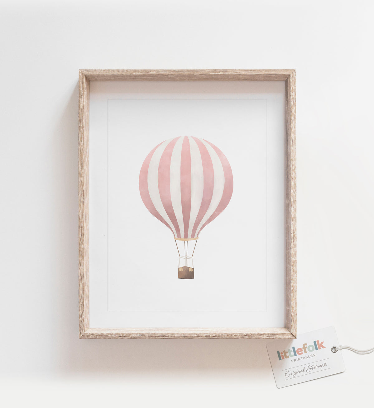 Hot Air Balloon Print - Pink