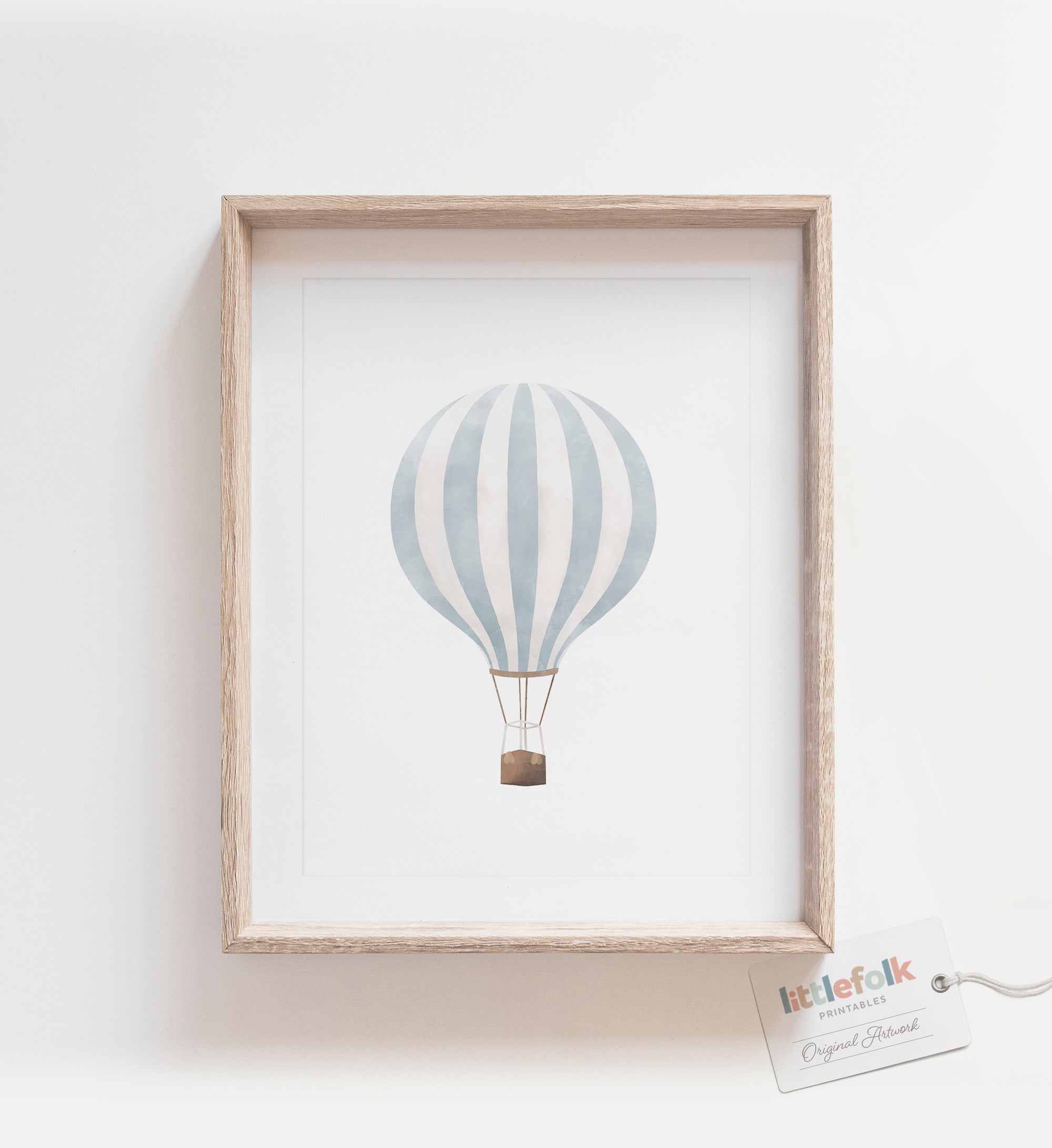 Hot Air Balloon Print - Blue
