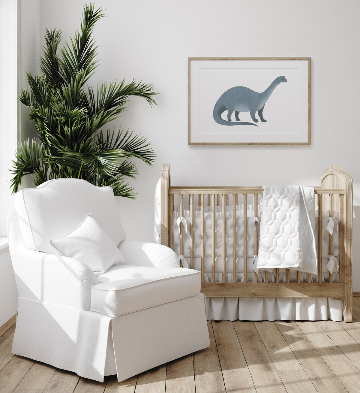 Brontosaurus Print - Blue