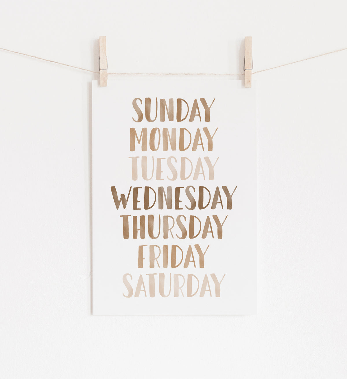 Days of the Week Print - BRCP