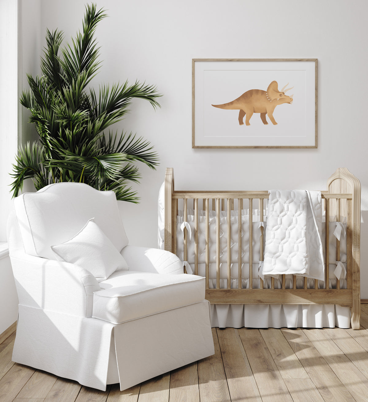 Triceratops Print - Yellow