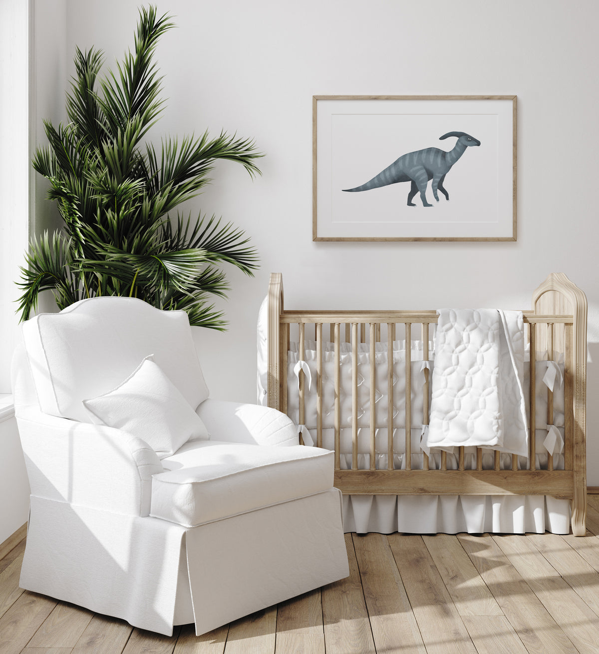 Parasaurolophus Print - Blue