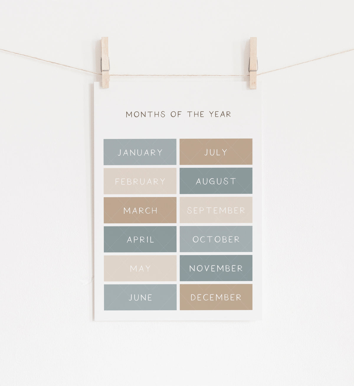 Months of the Year Print - BNCP