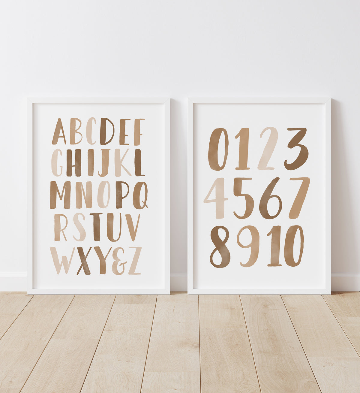 Alphabet and Numbers Set of 2 Prints - BRCP