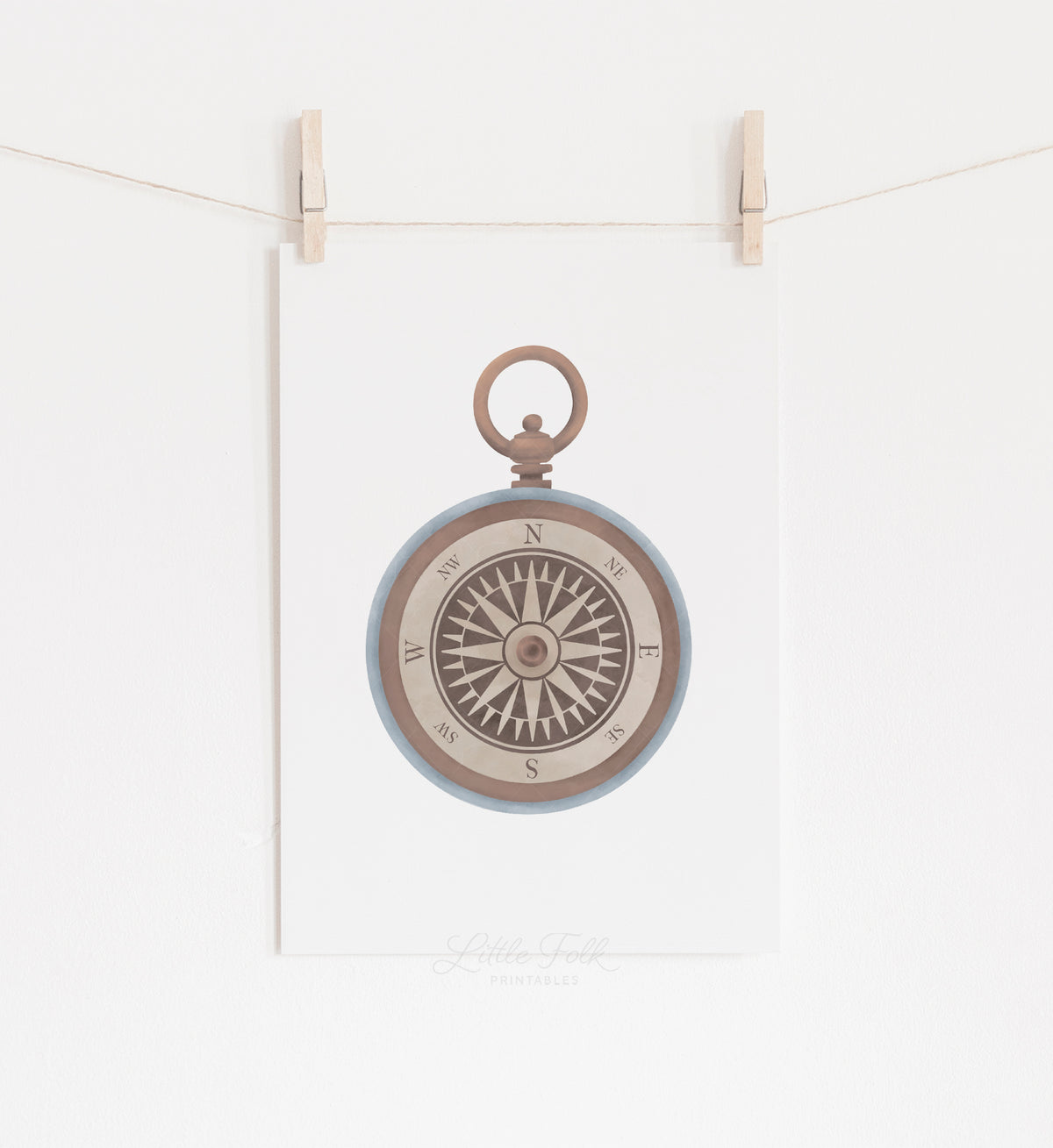 Vintage Compass Print