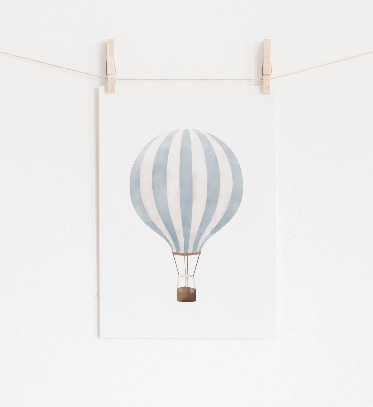 Hot Air Balloon Print - Blue