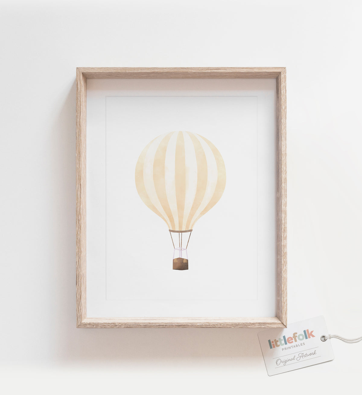 Hot Air Balloon Print - Yellow