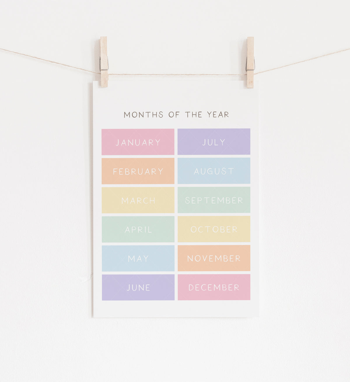 Months of the Year Print - PRCP