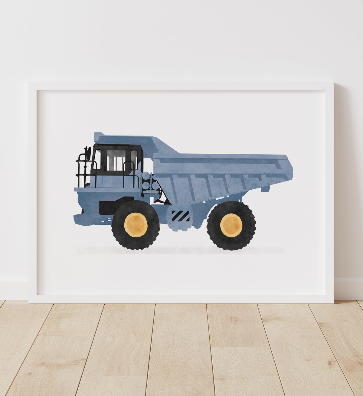 Dump Truck Horizontal Print - Blue