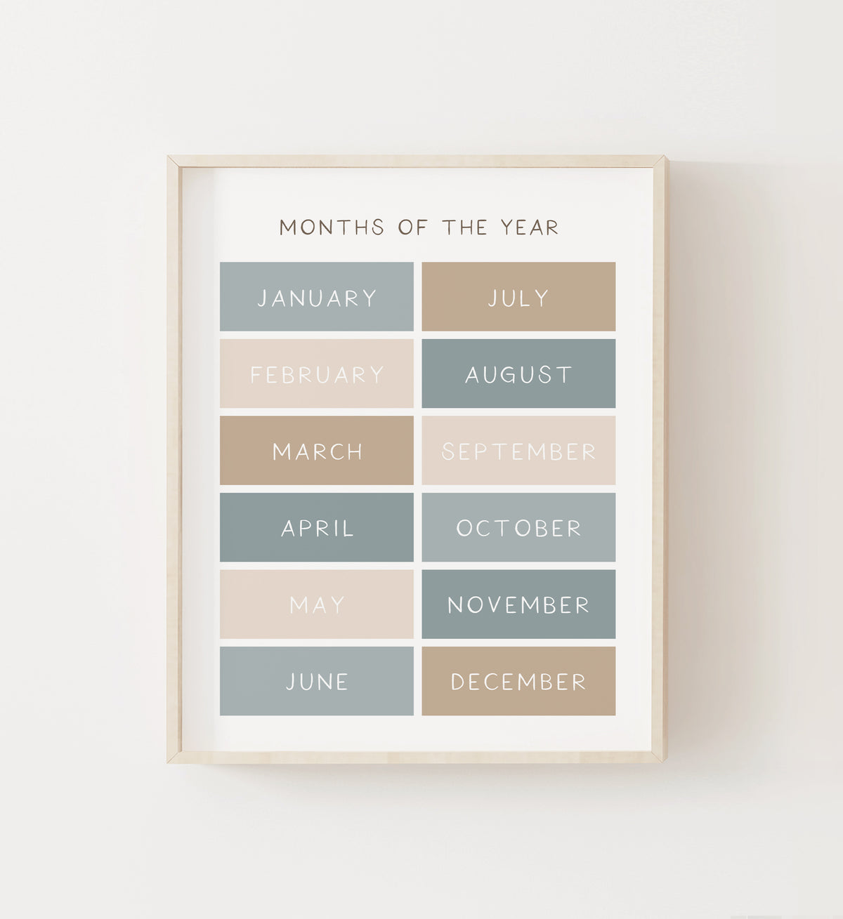 Months of the Year Print - BNCP