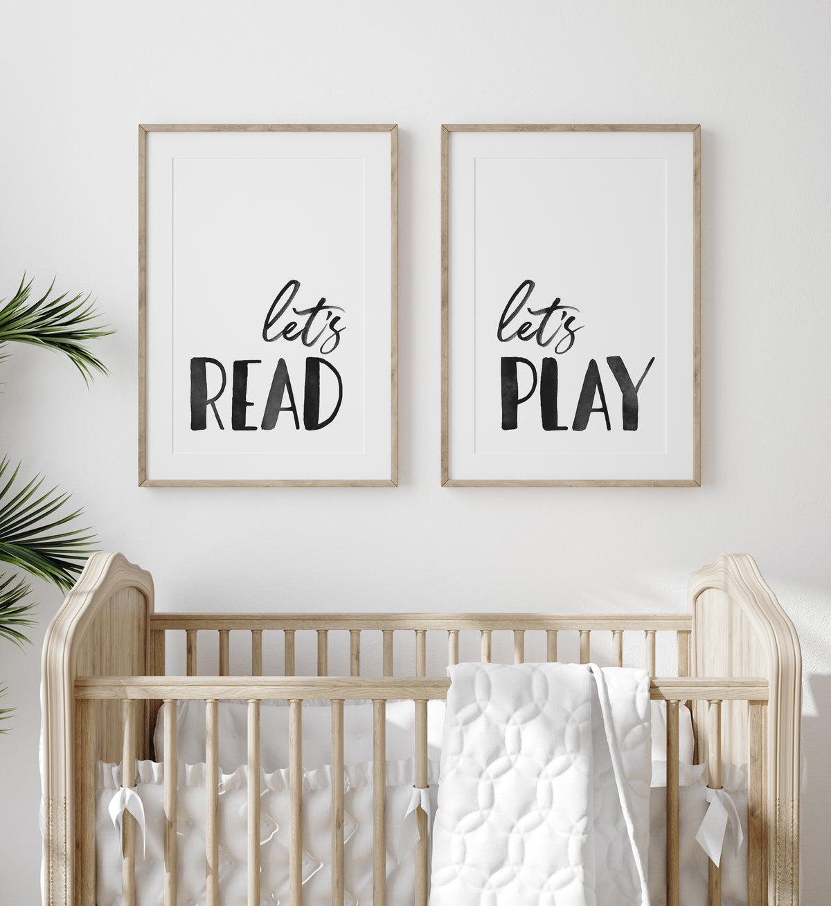Let's Read, Let's Play Set of 2 Prints - Black