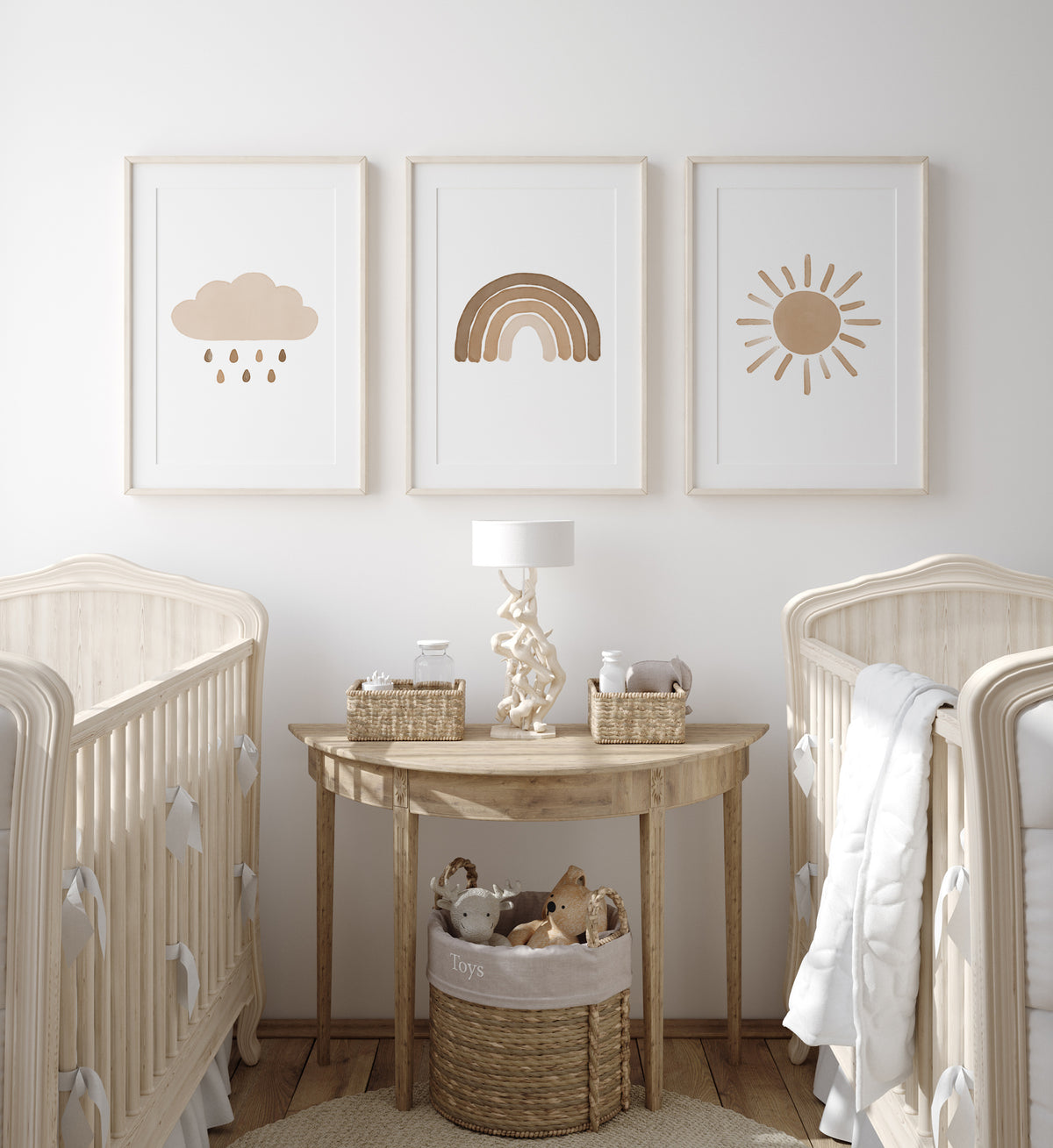 Rainbow, Cloud, and Sun Set of 3 Prints - BRCP