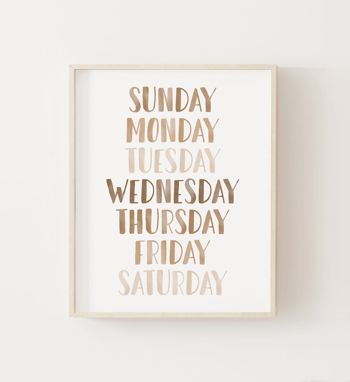 Days of the Week Print - BRCP