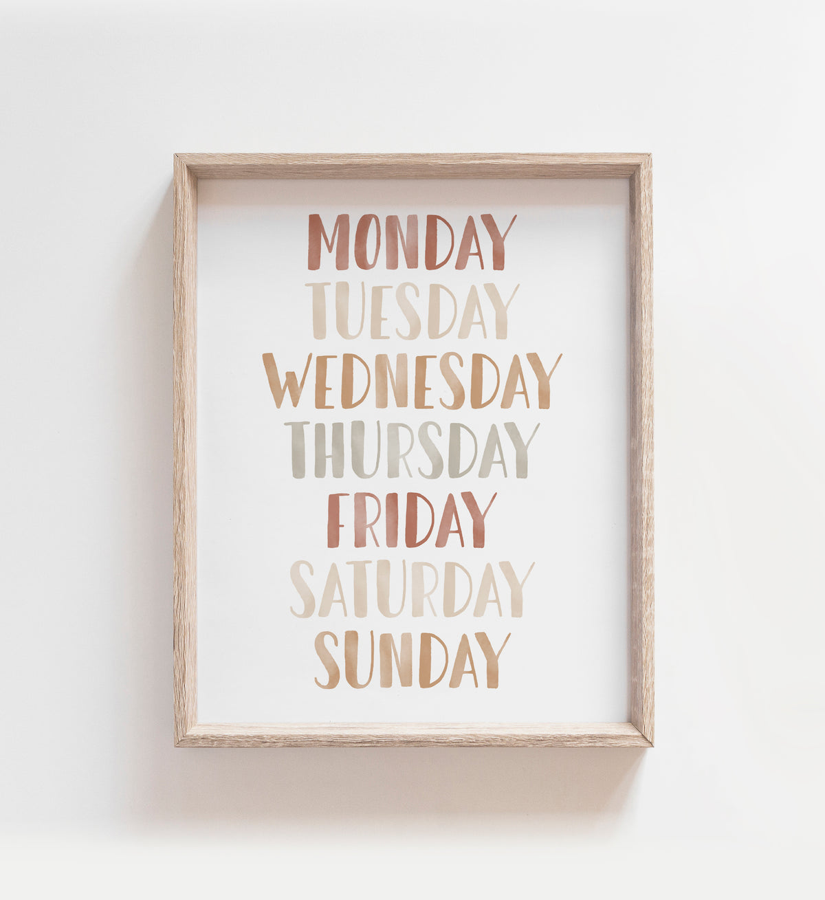Days of the Week Print - TCCP