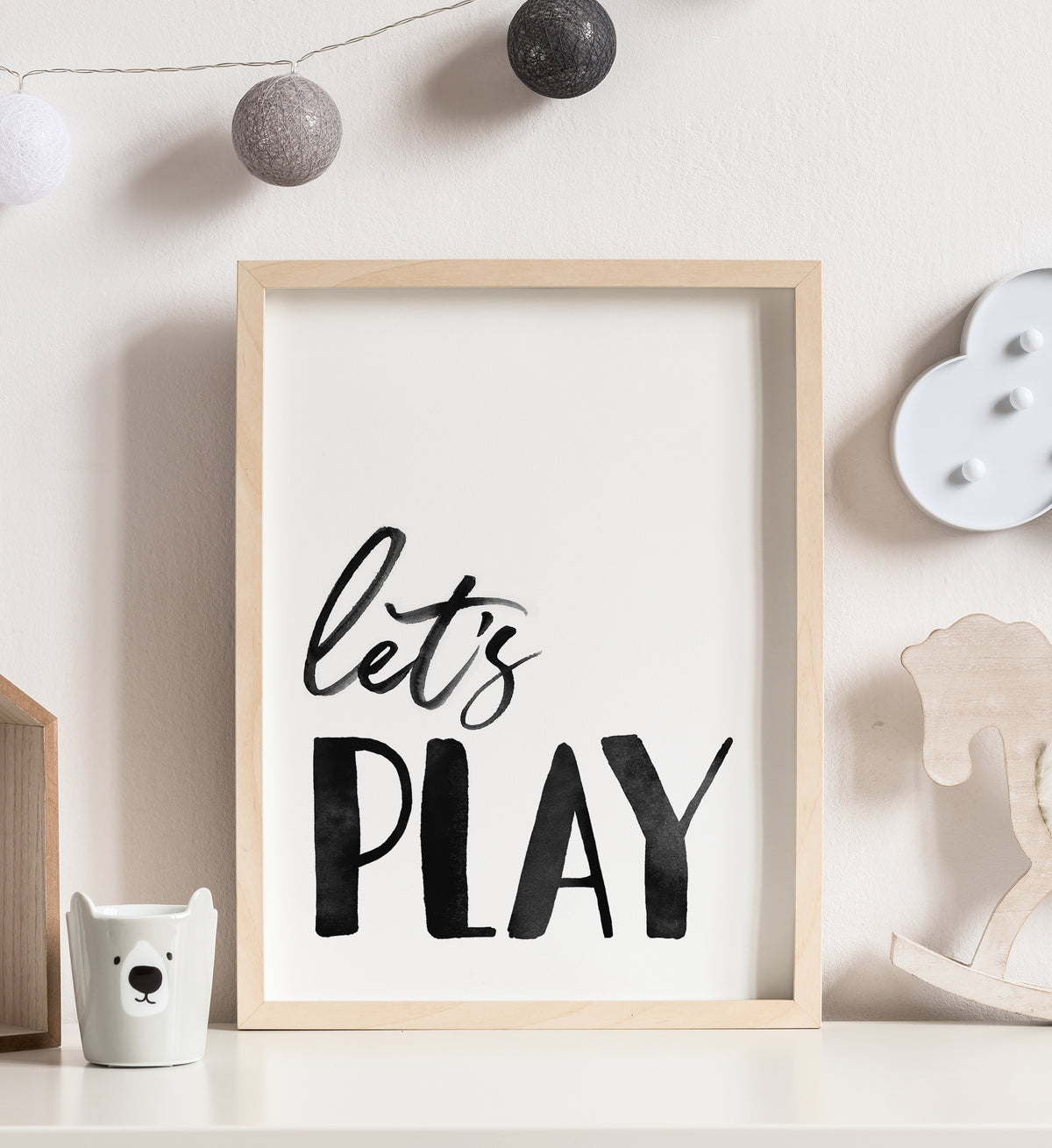 Let's Read, Let's Play Set of 2 Prints - Black