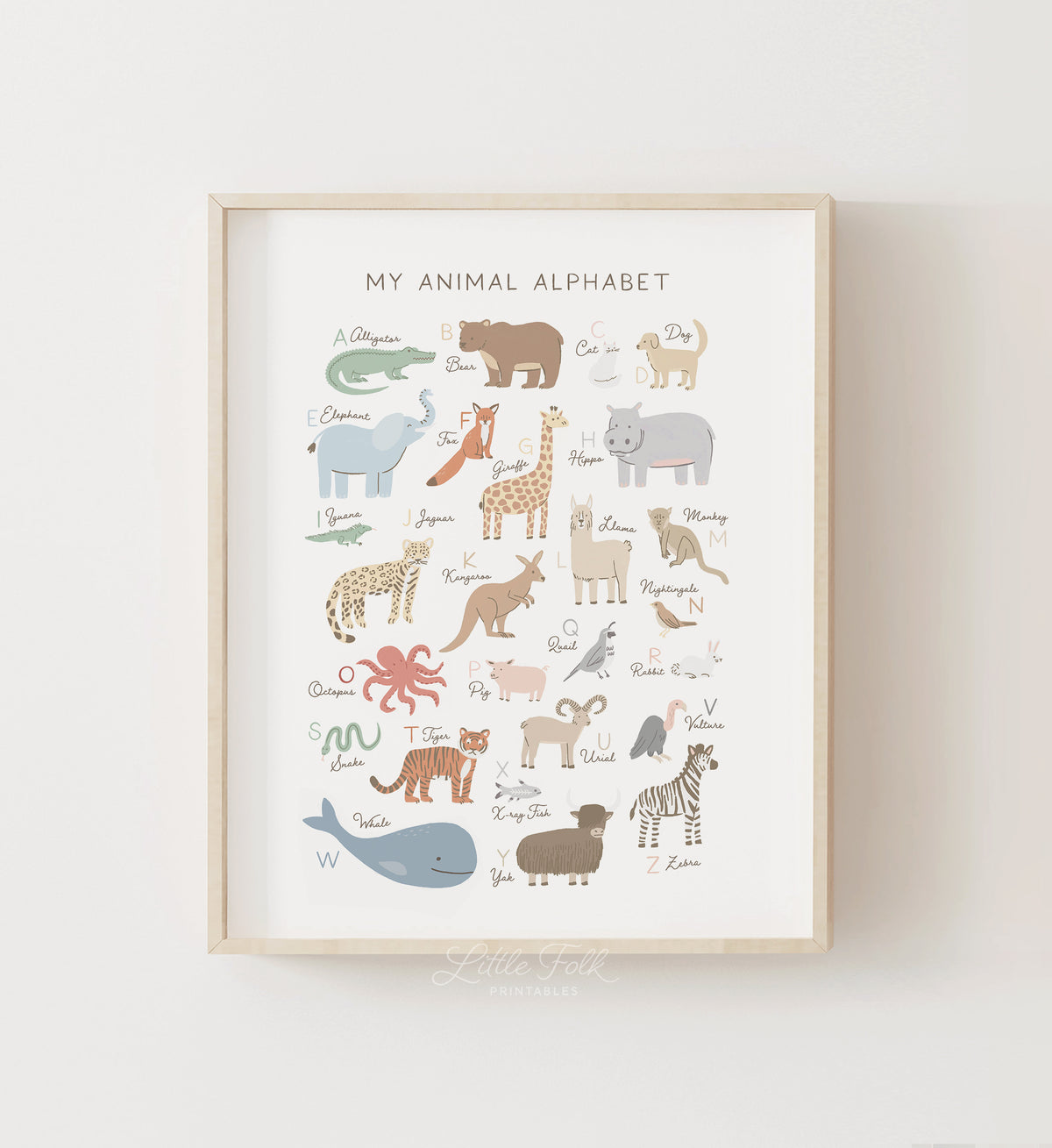 Animal Alphabet and Numbers Set of 2 Prints - MRCP