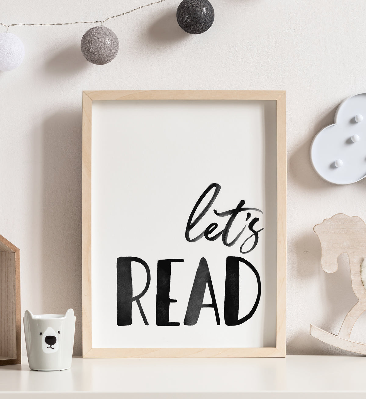 Let's Read, Let's Play Set of 2 Prints - Black